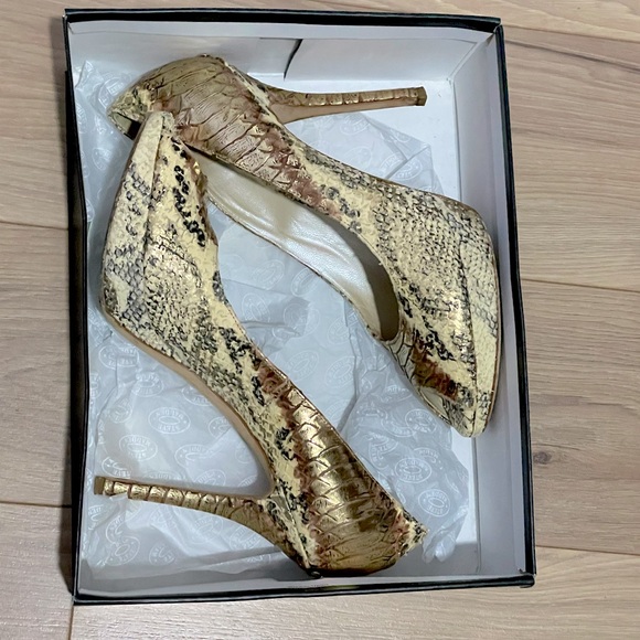 Vintage Dior | Ombre Python Platform High Heels - Picture 3 of 10